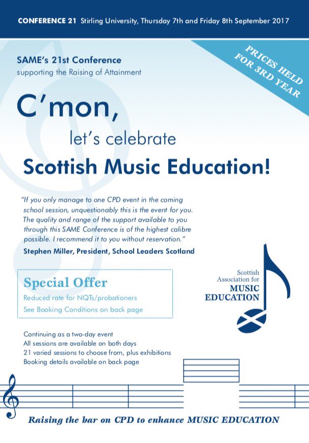 C'mon, let's celebrate Scottish Music Education! Book your place at our conference now Sept 7/8 same.org.uk  <a href="/InformedScot/">Informed Scotland</a>
