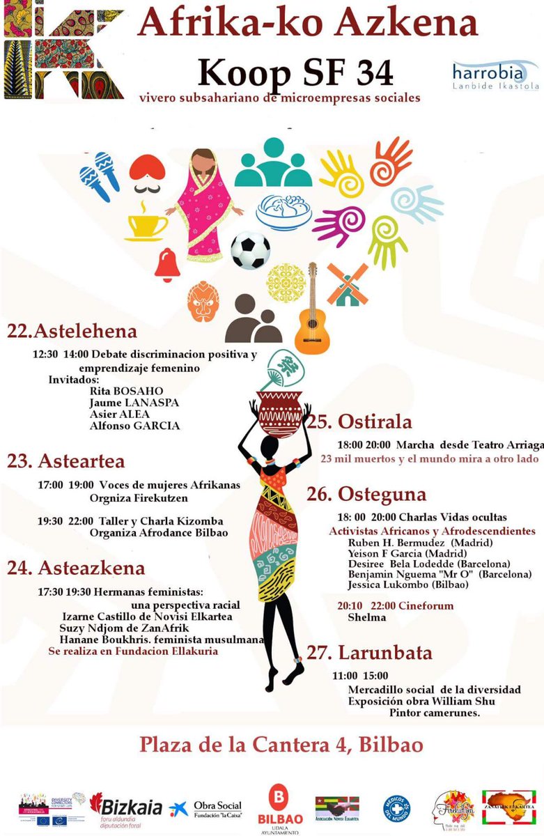 firekutzen's tweet photo. "Voces de mujeres africanas"
El dia 23 de mayo a las 17h La asociación de mujeres Firekutzen estara en la semana de africa https://t.co/HimDhPkKXJ
