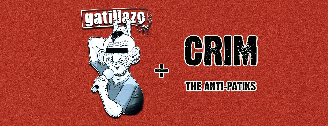 Hysteriamm's tweet photo. 🤜 @LOSGATILLAZO + #CRIM+ @TheAntiPatiks Sábado 20 @RazzmatazzClubs #entradasquevuelan #BOLAZO #PUNK 🤛 @Codetickets @DISCOSREVOLVER https://t.co/nWatrQMH5C