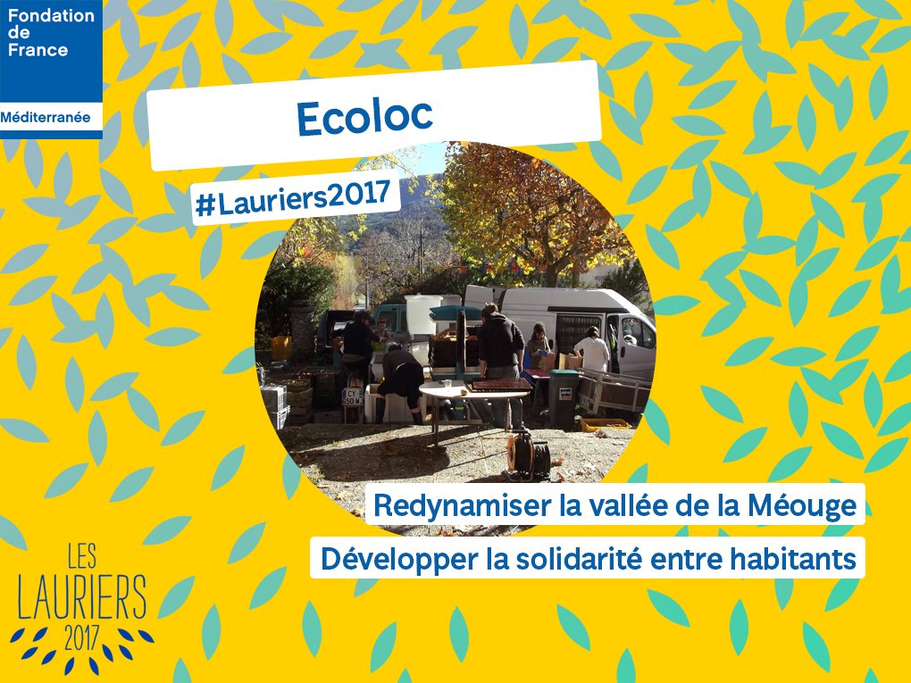 Fondationfrance's tweet photo. #Lauriers2017 - L'asso #ECOLOC, lauréate dans le #SudEst ! Un projet PAR les habitants et POUR les habitants ! https://t.co/pL2iy8YhEV https://t.co/XalnwKXpX9