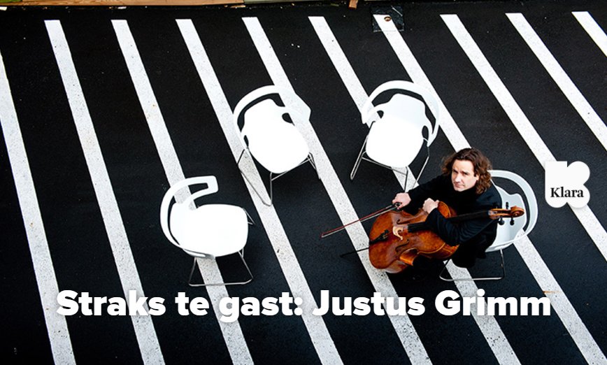 Vanavond is Justus Grimm de studiogast van Lut op <a href="/Klararadio/">Klara</a> tijdens de @QEIMCBelgium. Meer: klara.be/te-gast-op-17-… … #cello2017 #kew2017