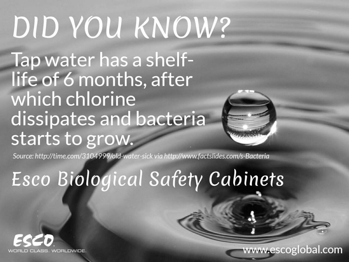 escobsc2's tweet photo. Did you know that water have a shelf-life? Know more, know safety, brought to you by Esco. #worldwide #worldclass #water #fact #trivia https://t.co/X3eUe7O82x