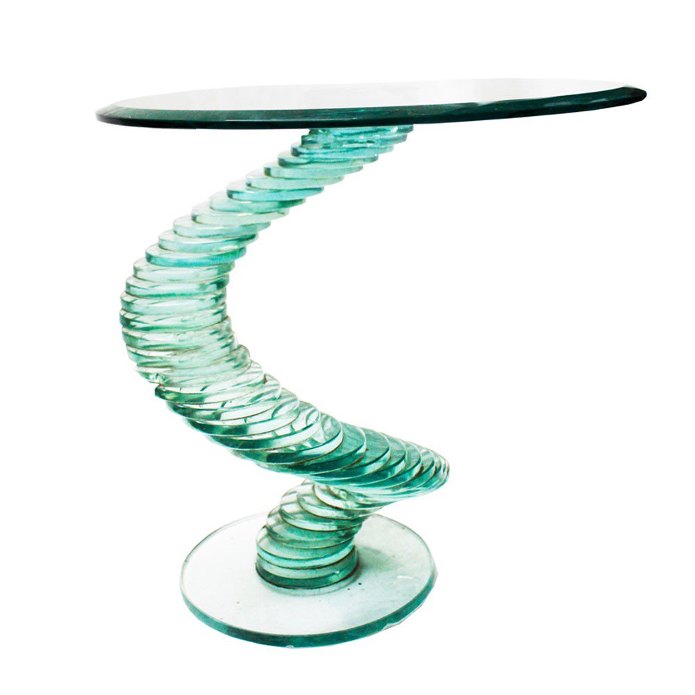 Round edge. Столик спираль. Журнальный столик спираль. Спираль из стекла. Спиральная ножка стола.