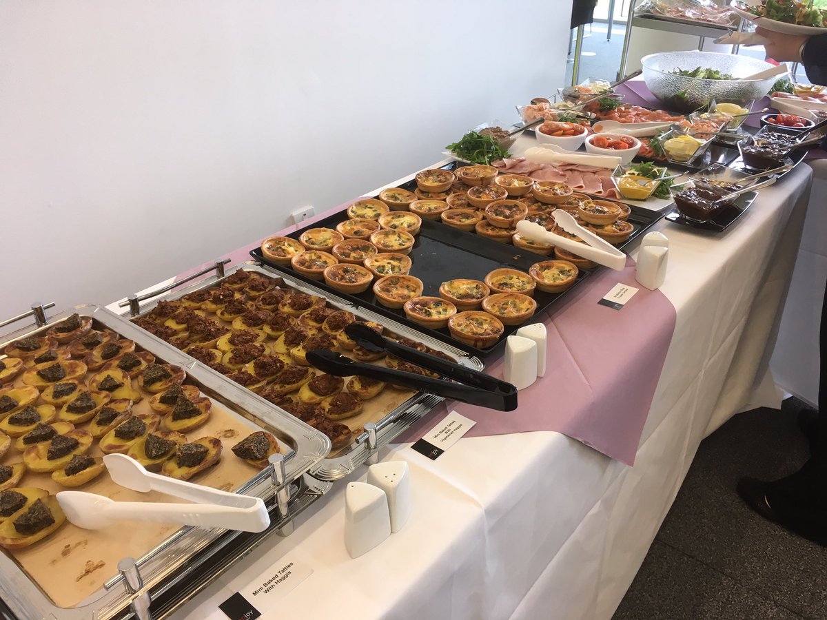 ukcreativity's tweet photo. Amazing looking food! But everyone is so engaged with posters that it's being ignored! #UKCreativity2017 https://t.co/nrD20uFyaM