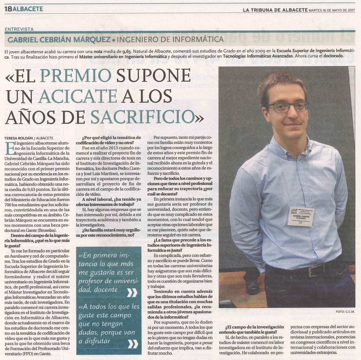 aeticam's tweet photo. Gabriel Cebrián #Albacete, reconocido con primer premio por su excelencia en los estudios de Grado en Ingeniería Informática ¡enhorabuena! https://t.co/Um4wfEEFu8