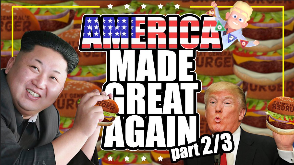DailyBake_News's tweet photo. Part 2 of "America MADE Great Again" is live! Watch #Trump and #KimJongUn battle it out in 3D #animation https://t.co/ZcIqe1gaiA https://t.co/NMVkhqovlM
