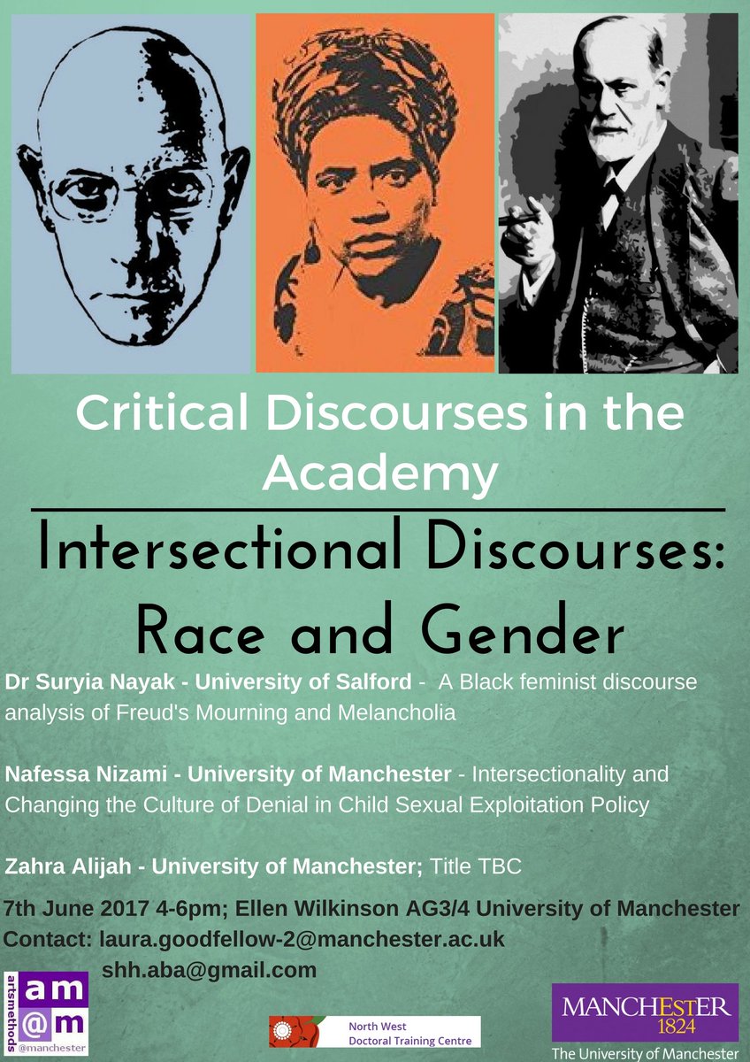 s_aba_h's tweet photo. Please come to seminar 4 of the Critical Discourses in the Academy series on 7th June, 2017 (4-6pm): #Intersectional #Discourses https://t.co/xZH60oSysn
