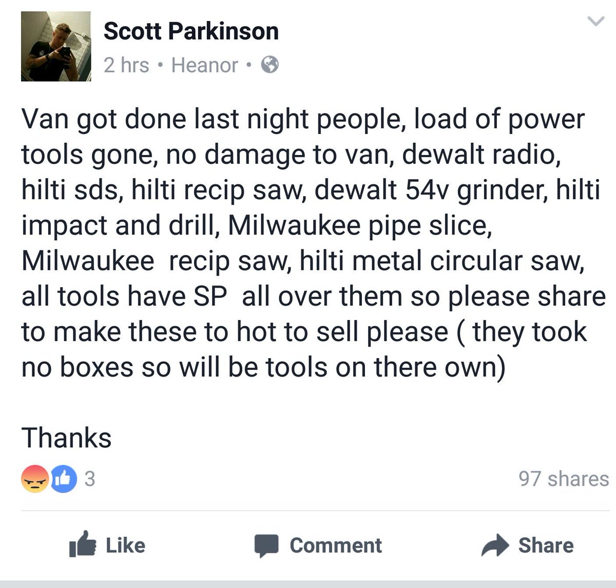 sam_not_samuel's tweet photo. @pbplumber Can you share please mate...local plumber had his van done last night https://t.co/k26UGbZzGt