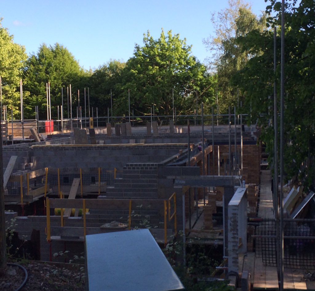 ShaunFMDM's tweet photo. Stoll's new home for veterans in Aldershot is on the up! @stoll_veterans @Bugler_Devs #CentenaryLodge https://t.co/DgqYDPvhUp