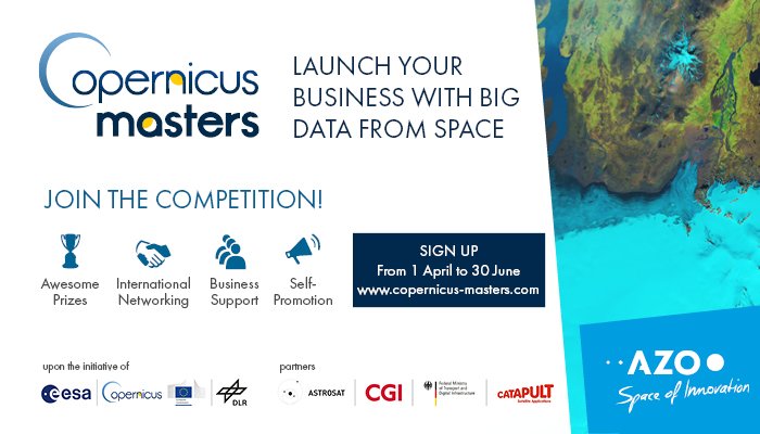 CopernicusLand's tweet photo. Sign up for the #CopernicusMasters! The submission phase for this year’s edition is running from 1 April – 30 June 2017.  #Copernicus #CLMS https://t.co/eWr6zGe4kn
