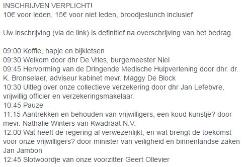 Schrijf in voor ons 3de congres in Niel via deze link: brandweervrijwilligers.be/node/178