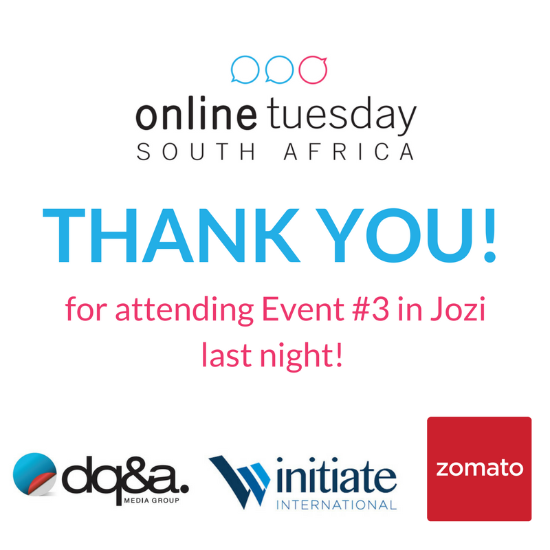 Thanks to all who attended #OTSA last night in #Jozi Event3 #DigitalOnDemand YOU made it the success it was! <a href="/InitiateGroup/">Initiate International - part of The Conexus Group</a> <a href="/DQnA/">Incubeta DQ&A</a> <a href="/ZomatoSA/">Zomato South Africa</a>