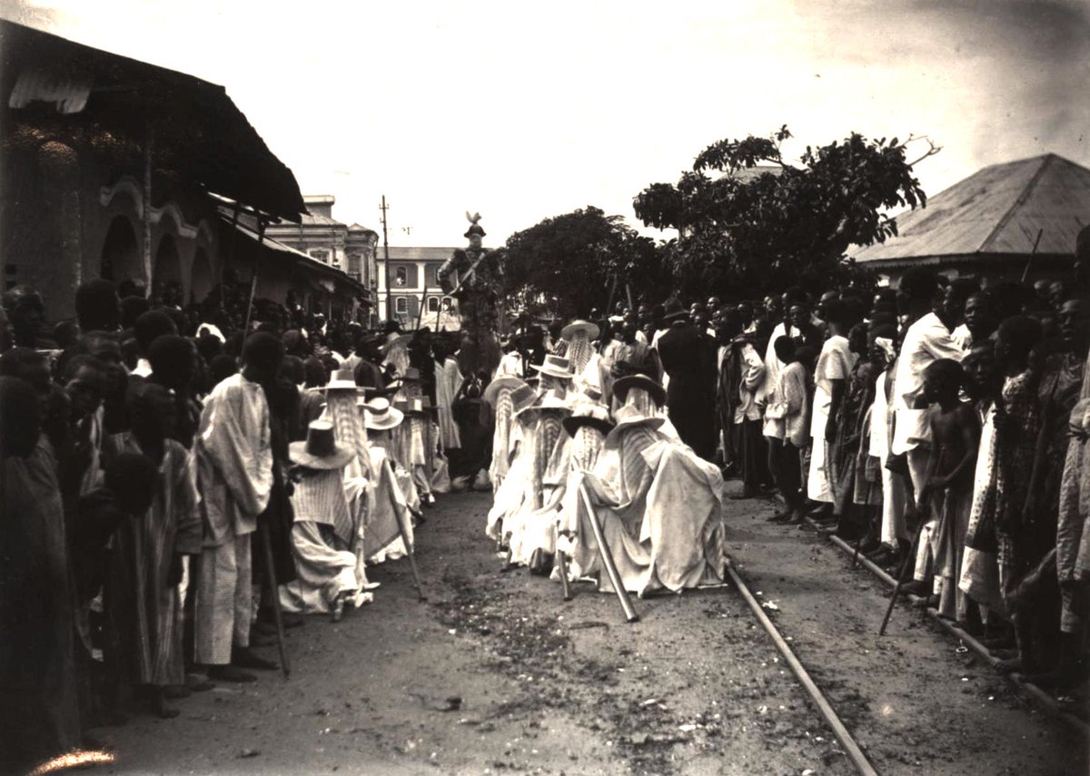 Lagos_At_50's tweet photo. Photo of Eyo Festival in 1912 – Enhance the heritage, Advance the future #Lagos #LagosAt50 #EyoFestival #LagosEvents https://t.co/PRJ476Wao0