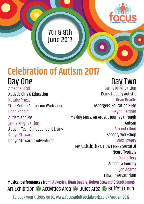 Welcome <a href="/soundcube/">jon adams FRSA</a> to the agenda for this year's #CelebrateAutism event! Tickets are still available -focusadultsocialwork.co.uk/autism2017/ #autism