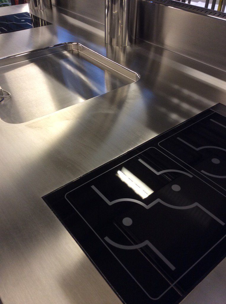 Induction &amp; plancha detail on another EcoChef bespoke cooker