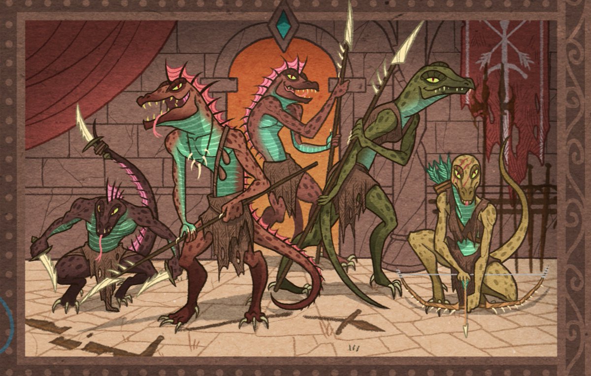 The Troglodytes attack! More pages for Dungeon Diaries comic coming soon! # Dnd #comics #gaming #geek #dungeonsanddragons #lizardmen, image size:1200x763