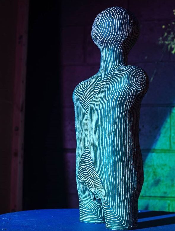 Mikky Saunby's little man standing proud at  <a href="/frontallobecdf/">Frontal Lobe</a> for #vivalamoon #savewomanbystreet #phosphoruscollective (Jon Butters images)