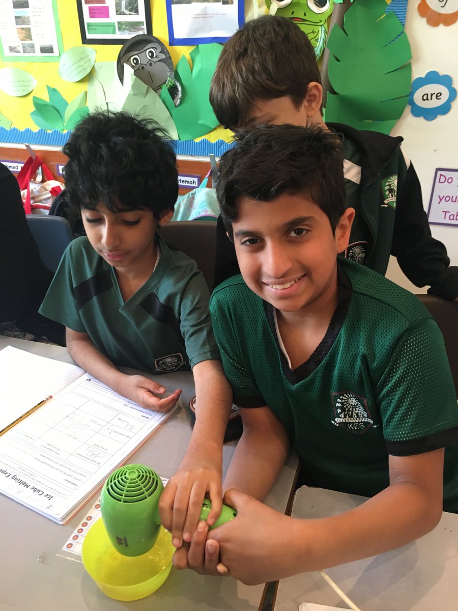 KESBreakingNews's tweet photo. GJV have been learning about โchanging statesโ in Science. They conducted an experiment to see when ice melts faster. #KESGU https://t.co/ekL1BgnSUy