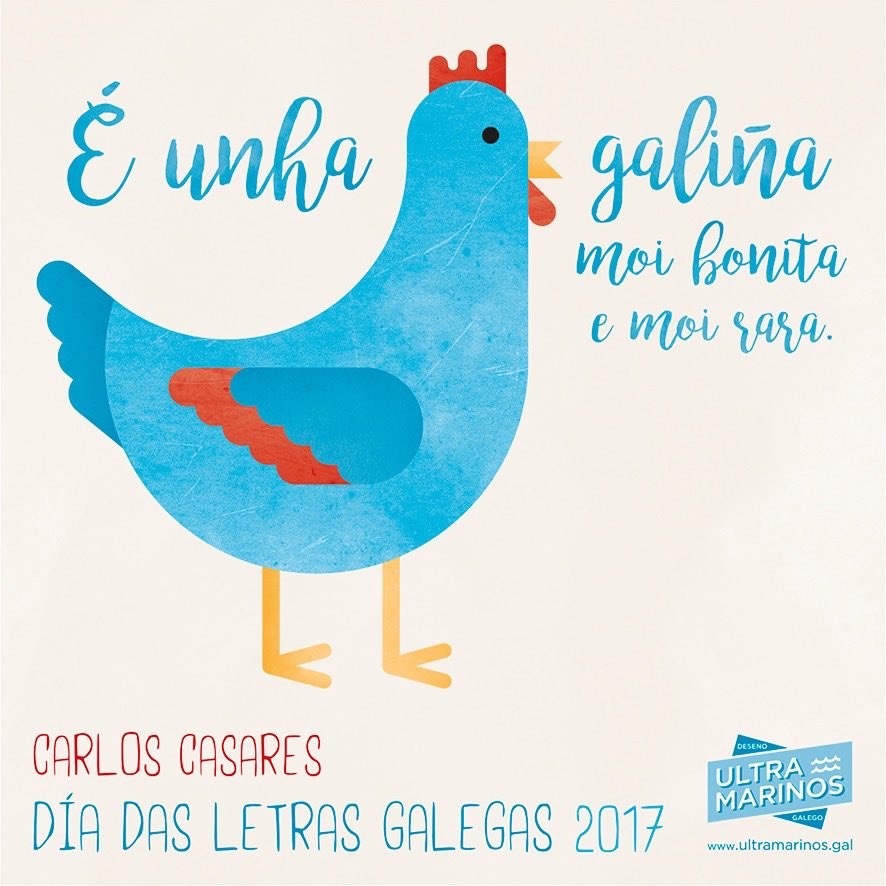 A galiña azul de #CarlosCasares vista por nós! A nosa homenaxe a súa obra con motivo do #DiaDasLetrasGalegas. Bo día das letras a todos!