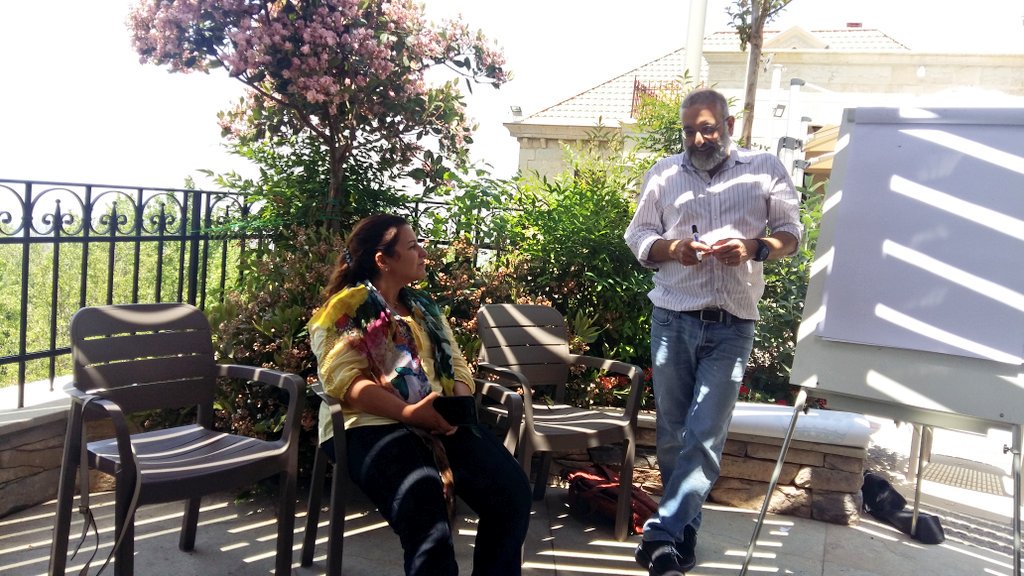 K2PCenter's tweet photo. Discussing K2P's social media strategy with Dr. @nasrimessarra https://t.co/gozpRrmwuE