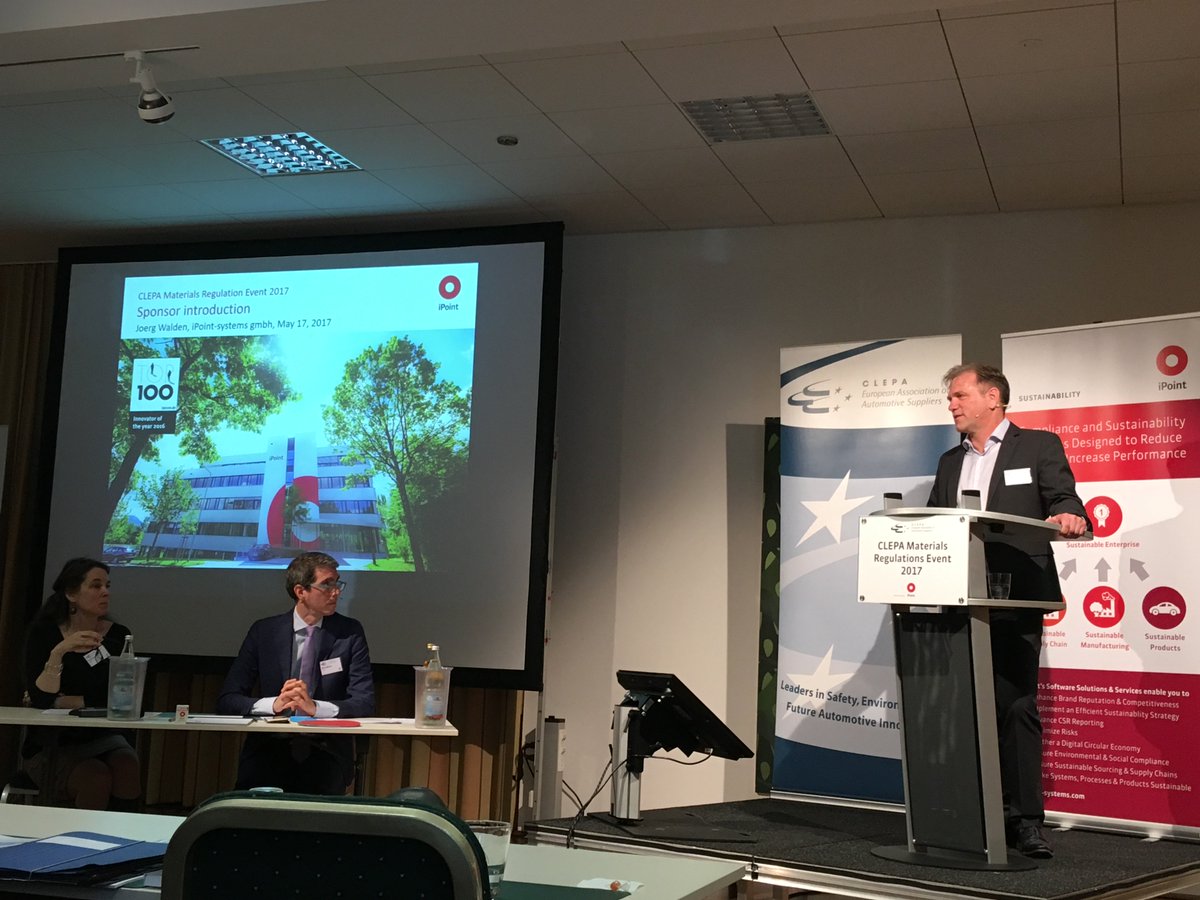 iPointWorld's tweet photo. iPointCEO @JoergWalden's welcome speech @CLEPA_eu #Materials Regulations Event | #blockchain #conflictminerals #camds #lca #circulareconomy https://t.co/ECIGBpAtav
