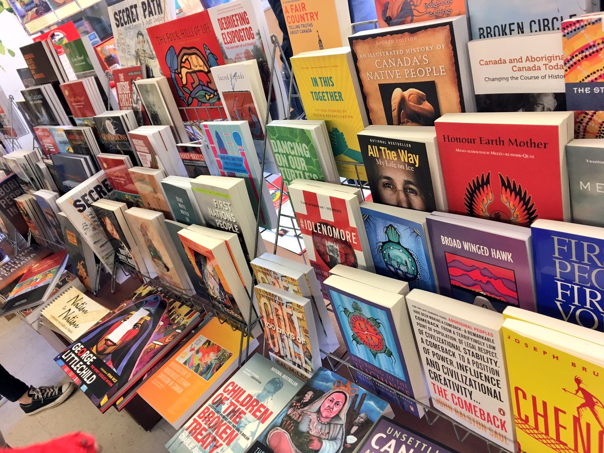 MissEWalsh's tweet photo. Ways forward; reading books by Indigenous authors #beforeandbeyond #TRC #TRCReadingChallenge https://t.co/hPgspKHLEl