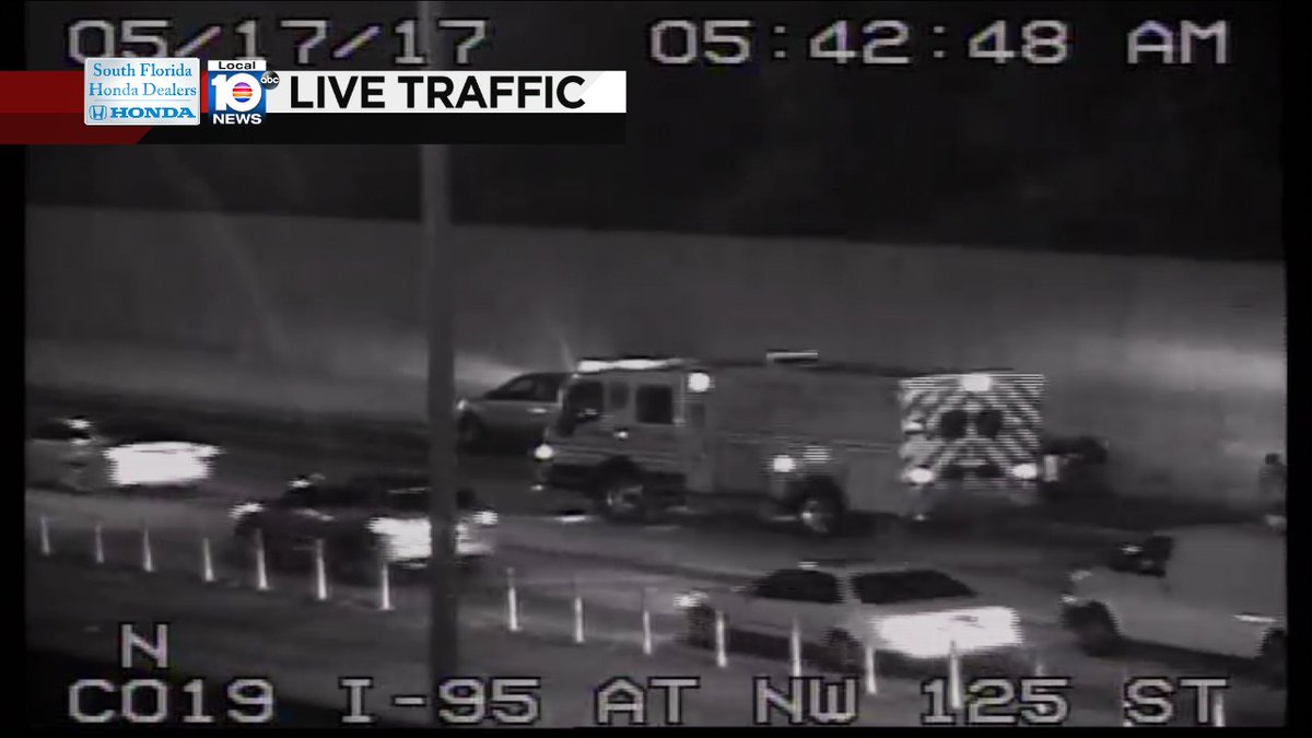 Crash on I-95 NB at NW 125th St #traffic https://t.co/F2YeRtyXiw