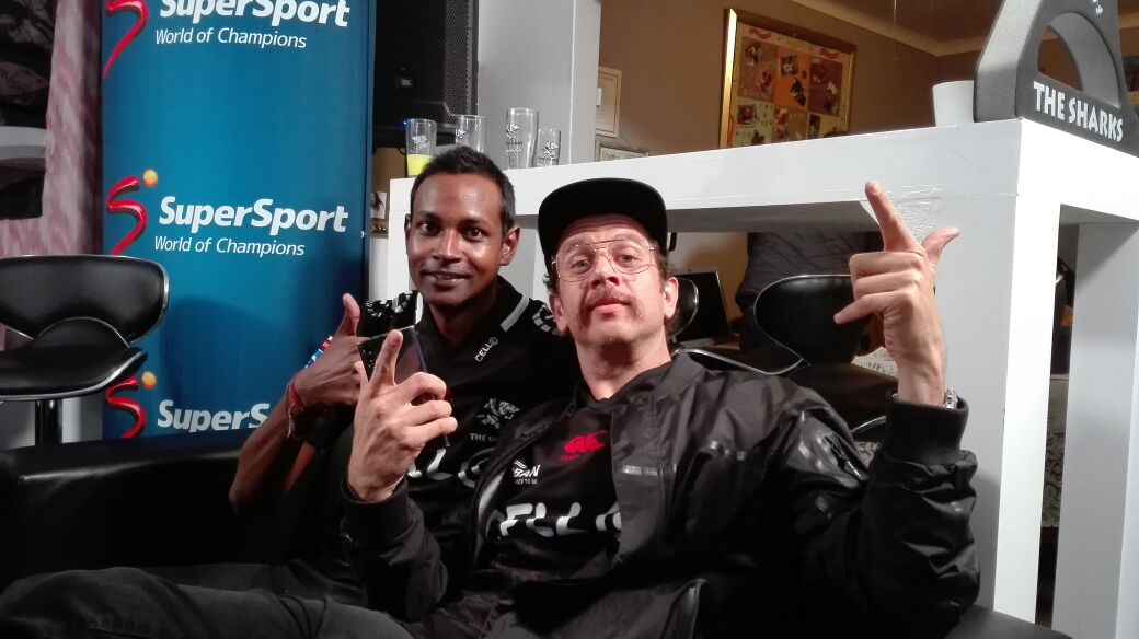 SUP3RMAN13's tweet photo. @JackParow coolest most awesomest local celeb I've ever had pleasure of meeting. #Supersport #BeAFan #SharksvsKings https://t.co/gtAoWQUZqy https://t.co/heFE1e06TF