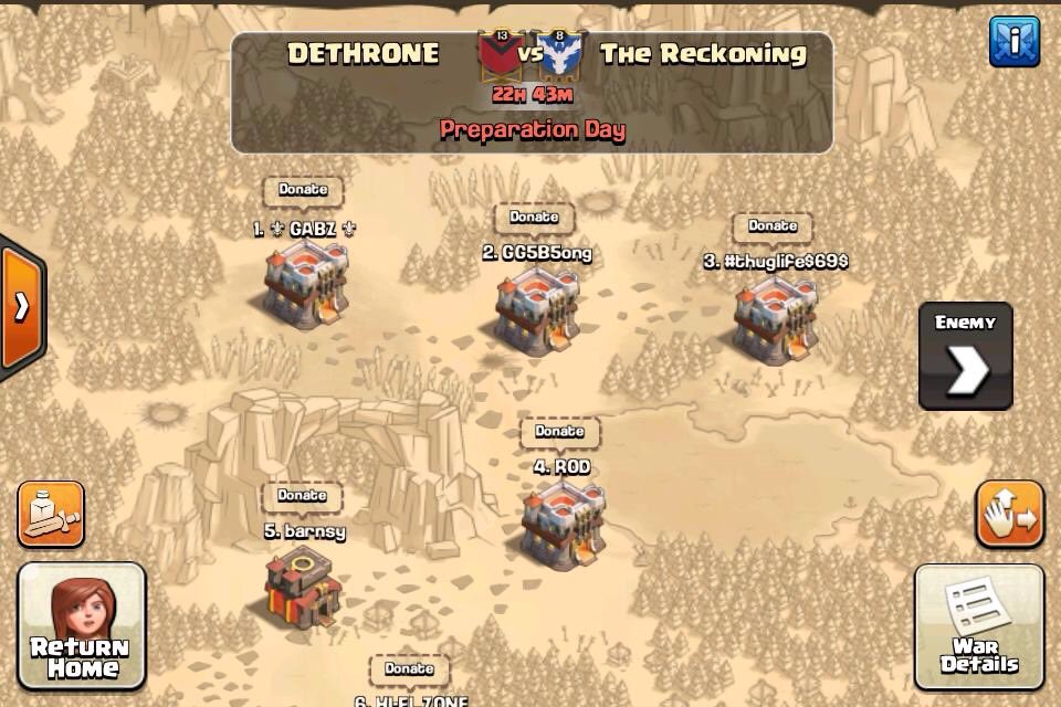 Another tough war on our hands! GL <a href="/TheReckoningCoC/">The Reckoning</a> we look forward to the challenge! 😊🍻 #ClashOfClans #clanwar