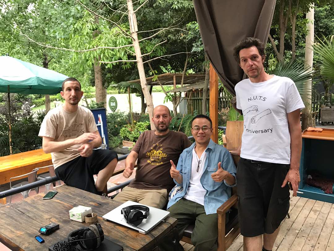 Spending some creation time with Kun, a violin and pipa musician at the Morning House, Chengdu :)