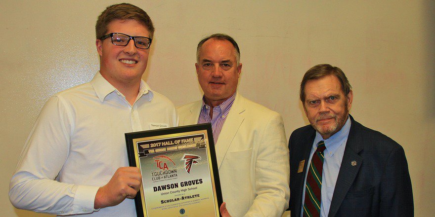 Atl_TD_Club's tweet photo. Big ups to Dawson Groves from Union County, winner of the TCA-NFF George Morris Student Athlete Scholarship! Lets give Dawson some retweets! https://t.co/lEv54bkN84