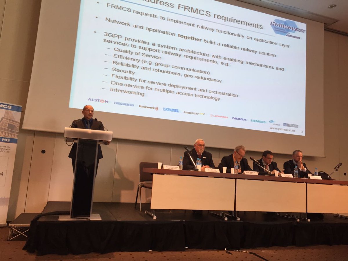 SelvaCromwel's tweet photo. Michael Kloecker from Nokia is delivering a presentation at UIC GSMR conference https://t.co/CW42HLCI6j