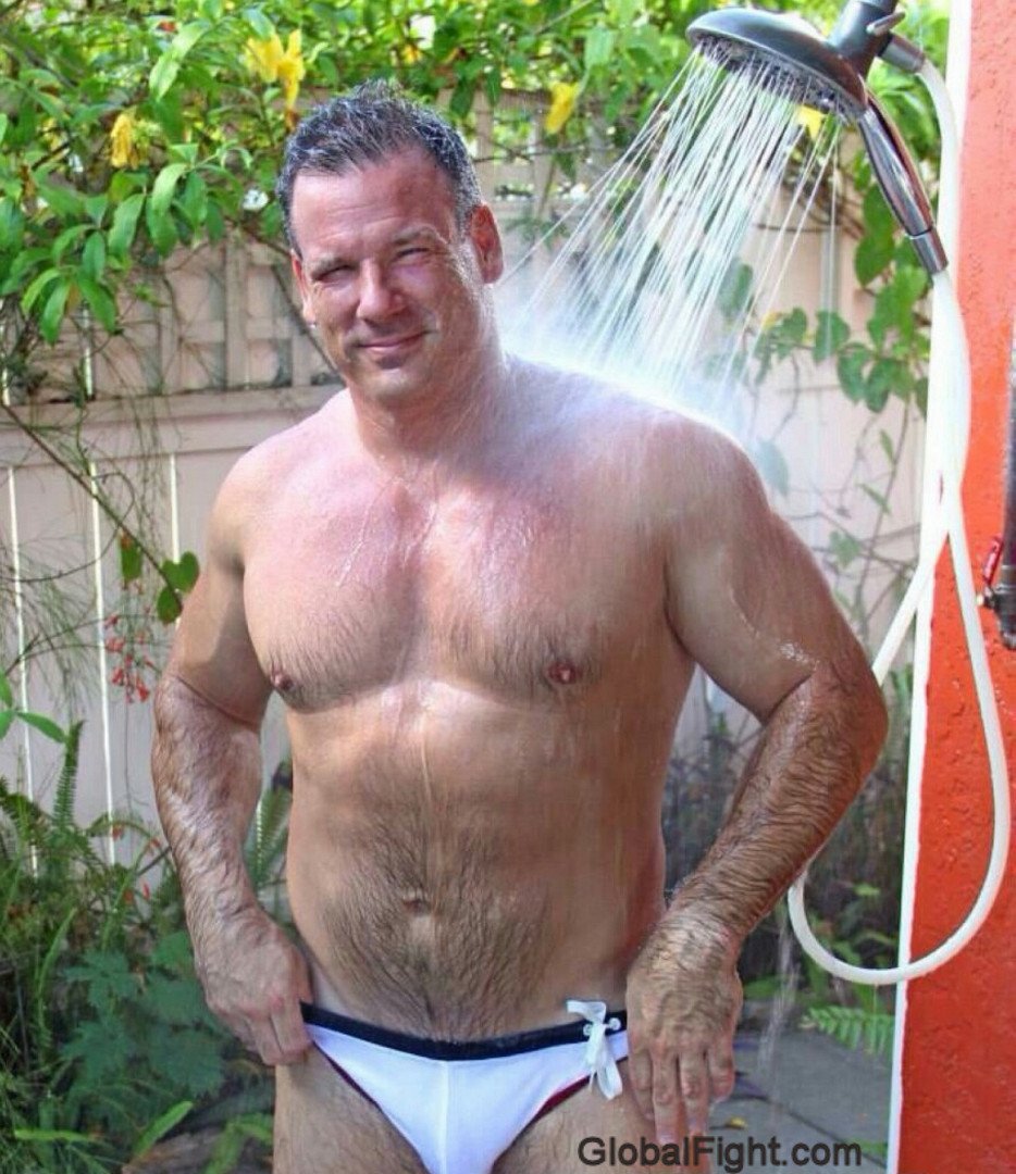 good morning shower gay man florida gay hairypecs daddy