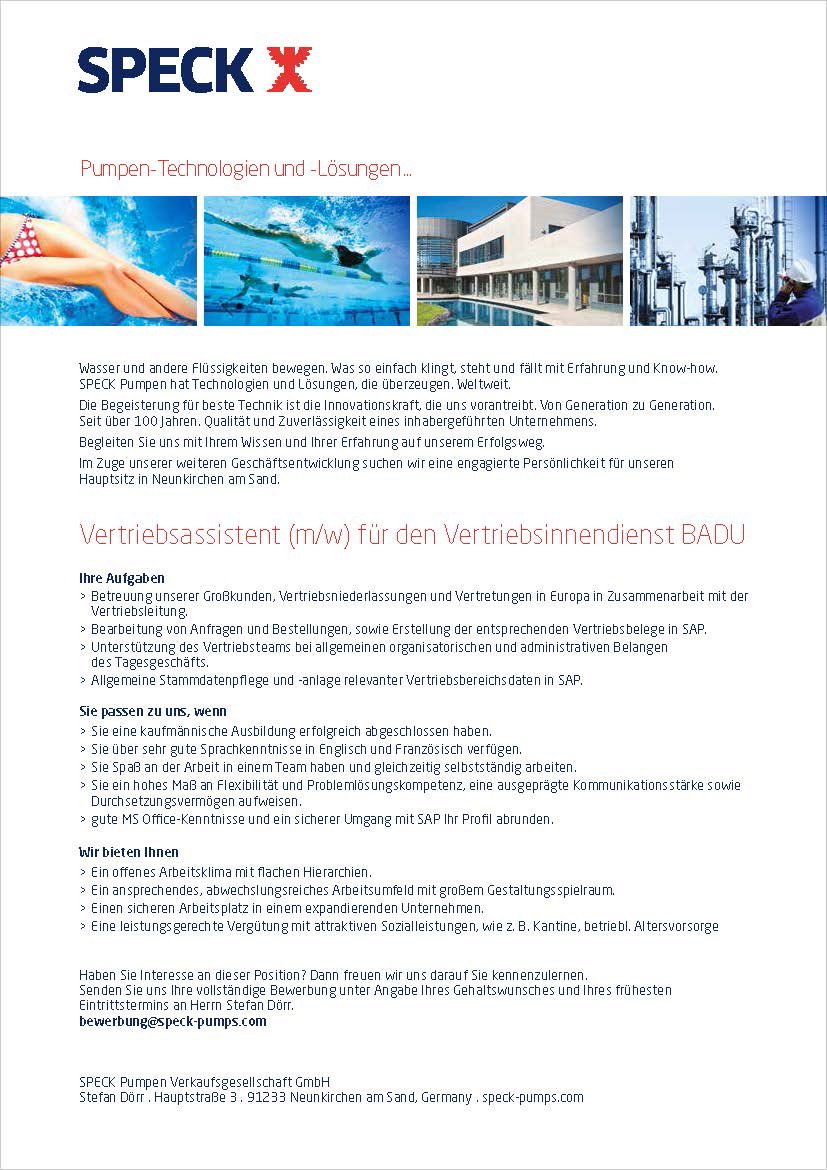 SPECK_Pumpen's tweet photo. Begleiten Sie uns mit Ihrem Wissen und Ihrer Erfahrung auf unserem Erfolgsweg: https://t.co/AZPxRGzOMo https://t.co/NTJ0T4I9tM