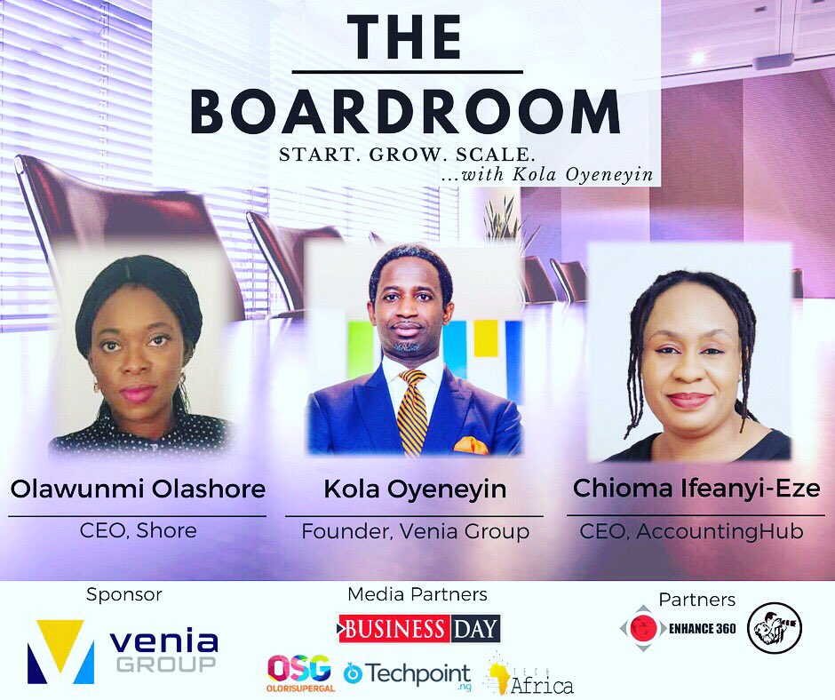 KolaOyeneyin's tweet photo. The stage is set. It’s the maiden edition of #TheBoardroom. Follow live updates via @MarginNigeria (all platforms) from 10am tomorrow. https://t.co/mSzWsBMvsM