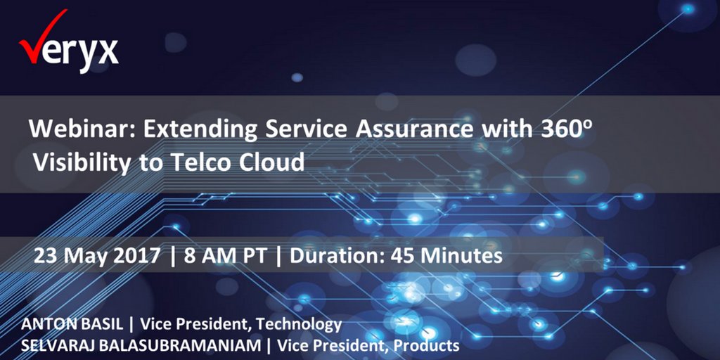 Register for free Webinar on Extending Real time Service Assurance with 360o Visibility to Telco Cloud bit.ly/2rhPerC @Intelnetwork