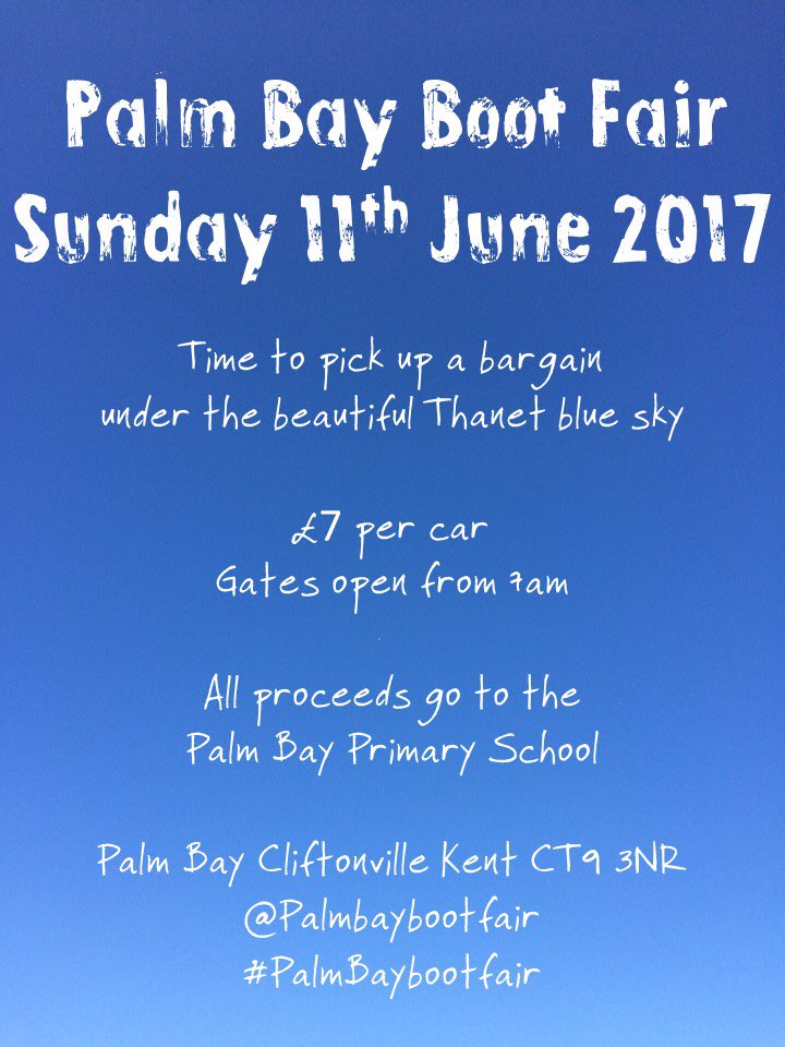 Palm Bay Boot Fair on Twitter "Date for the diary PalmBayBootFair