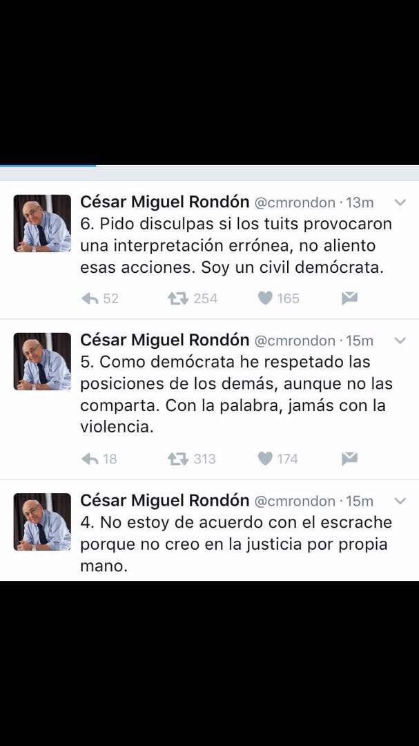Globoterror's tweet photo. César Miguel Rondón aclara que su mensaje fascista no pretendía ser un mensaje fascista, aunque se pareciera igualito a un mensaje fascista https://t.co/N6RbHtBORk