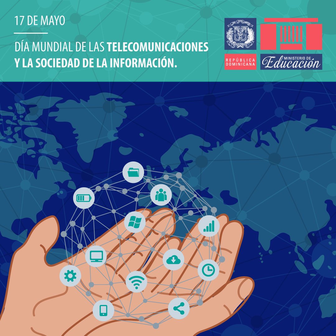 EducacionRDo's tweet photo. Hoy celebramos el Día Mundial de las Telecomunicaciones y la Sociedad de la Información.
#DíaDeLasTelecomunicaciones
(1/2) https://t.co/gREBSpv0nW
