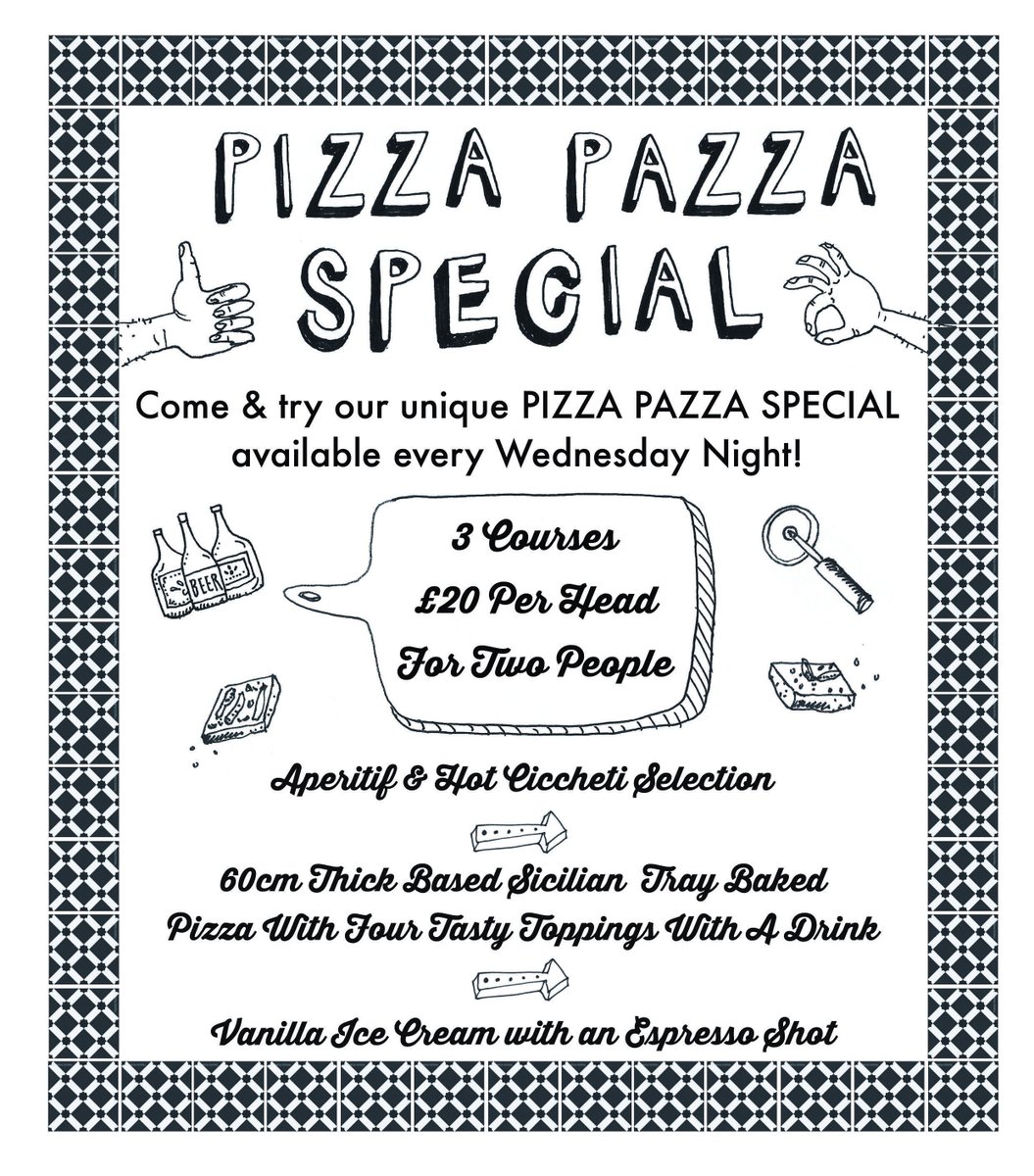 BarbaraccaEat's tweet photo. On this dull Wednesday why not brighten your day by coming along and trying our Pizza Pizza Special!!! Super tasty and fun to share! https://t.co/cE4K2mRO2A