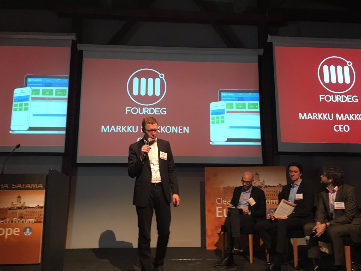 andyhonka's tweet photo. Finnish #Cleantech #startup #Fourdeg in front of VC panel - targeting China! https://t.co/2GS4gFiaPq