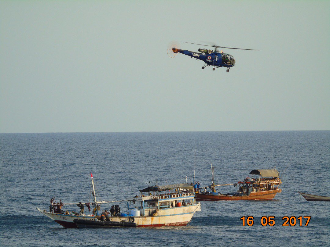 INS Sharda Boarding Dhows - PIB India