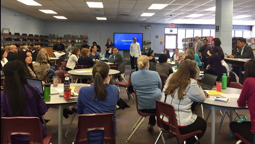 tdsb_DSS's tweet photo. Hosted eye-opening Delayed Pathways/Destreaming PD. "Stop categorizing us. We will grow." - student panel #TDSB #inclusion #systembarriers https://t.co/OyswyITRZG