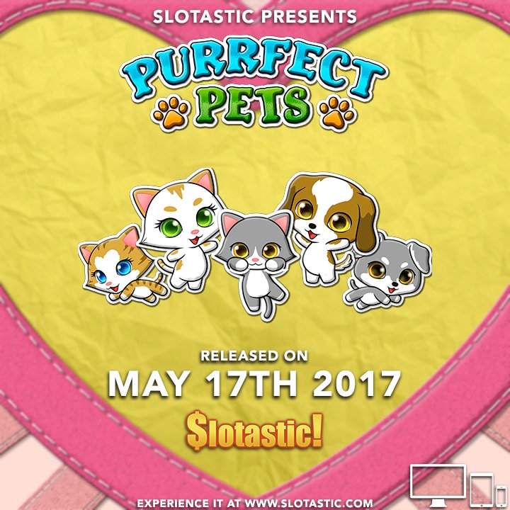 SlotasticOnline's tweet image. OUT NOW #PurrfectPets! 🐱🐈🐶🐕 Experience it at Slotastic: goo.gl/FJstOI