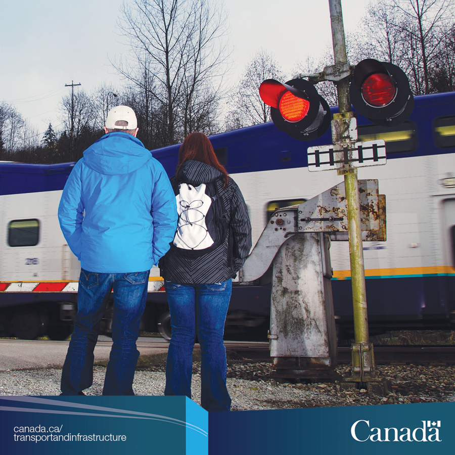 Transport_gc's tweet photo. Remember to take off your headphones when nearing train tracks. Trains can come at any time. When you #SeeTracksThink train. https://t.co/Bt6hBs5RrG
