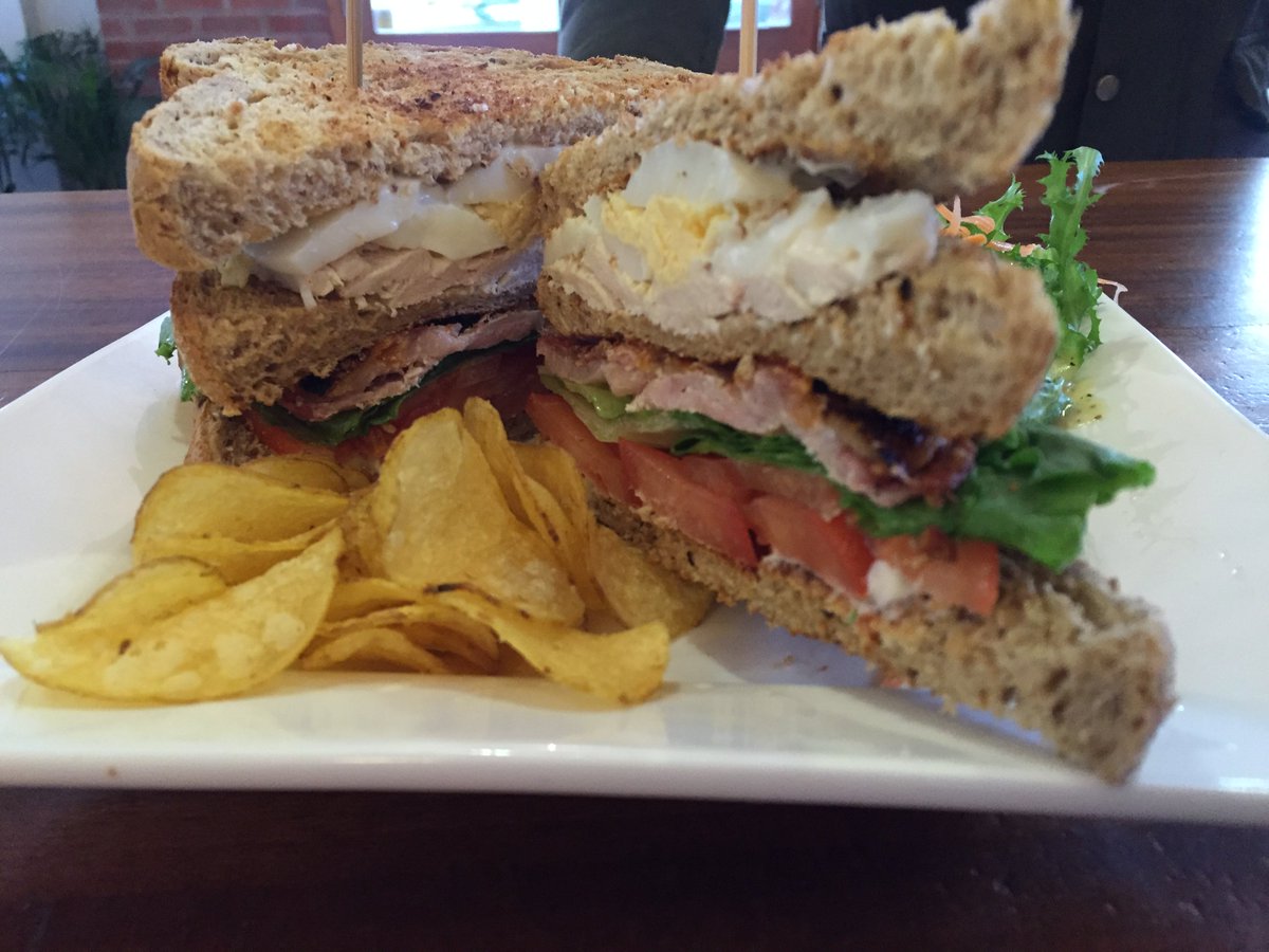 LouisasMH's tweet photo. If you’re hungry, tuck into our club sandwich! Triple layered perfection! https://t.co/RQfy006Peo