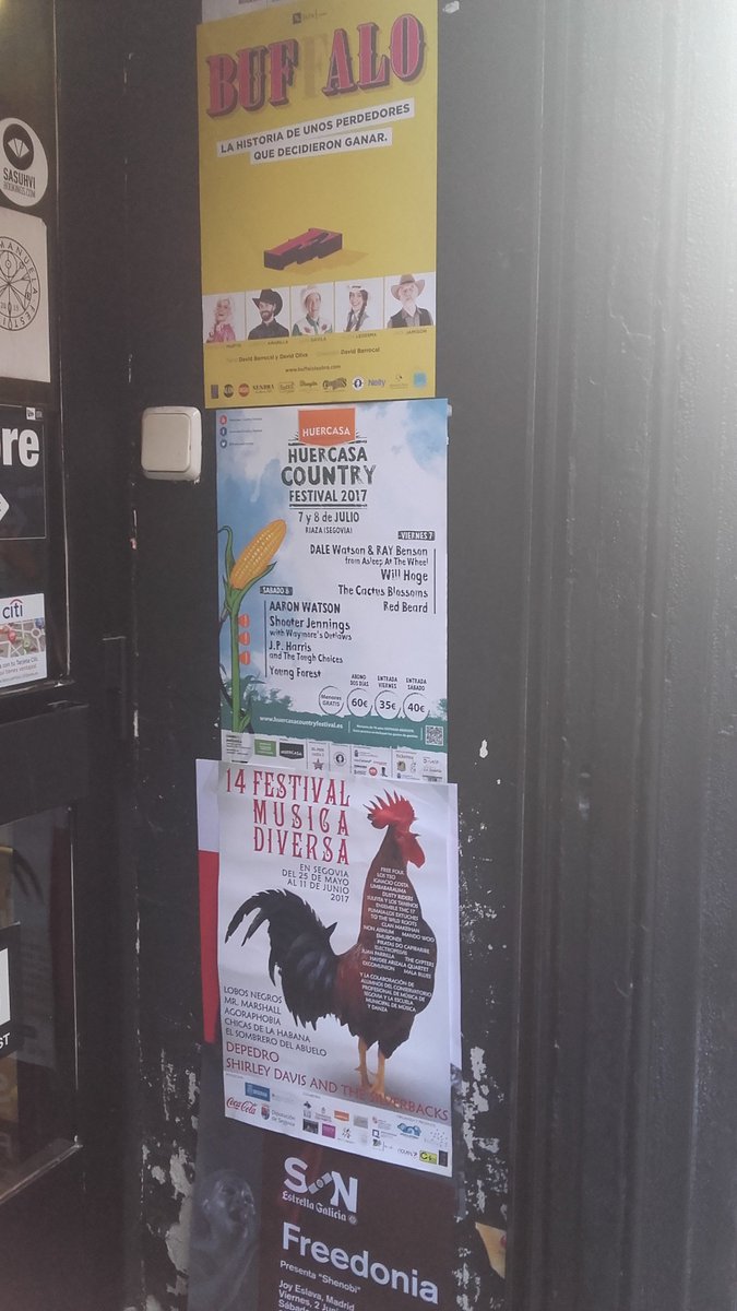 Crikaprod's tweet photo. .carteles  @musicadiversasg y @HuercasaCountry por #malasaña, #segoviapower @Artilugioproduc @Estherconhache @CulturaHabitada @Depedromusic https://t.co/BP2GQE7oeZ