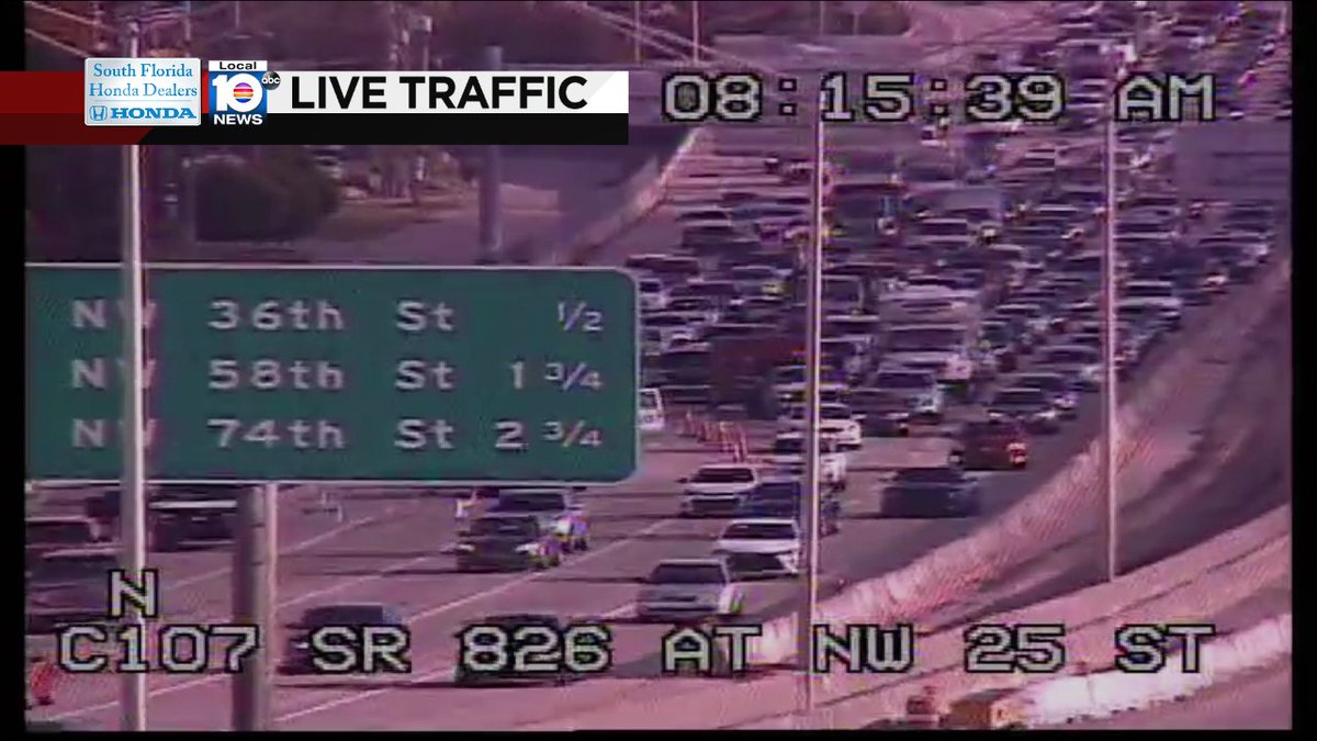 Crash on SR-826 SB at NW 25th St #traffic https://t.co/OWP38HHtdm