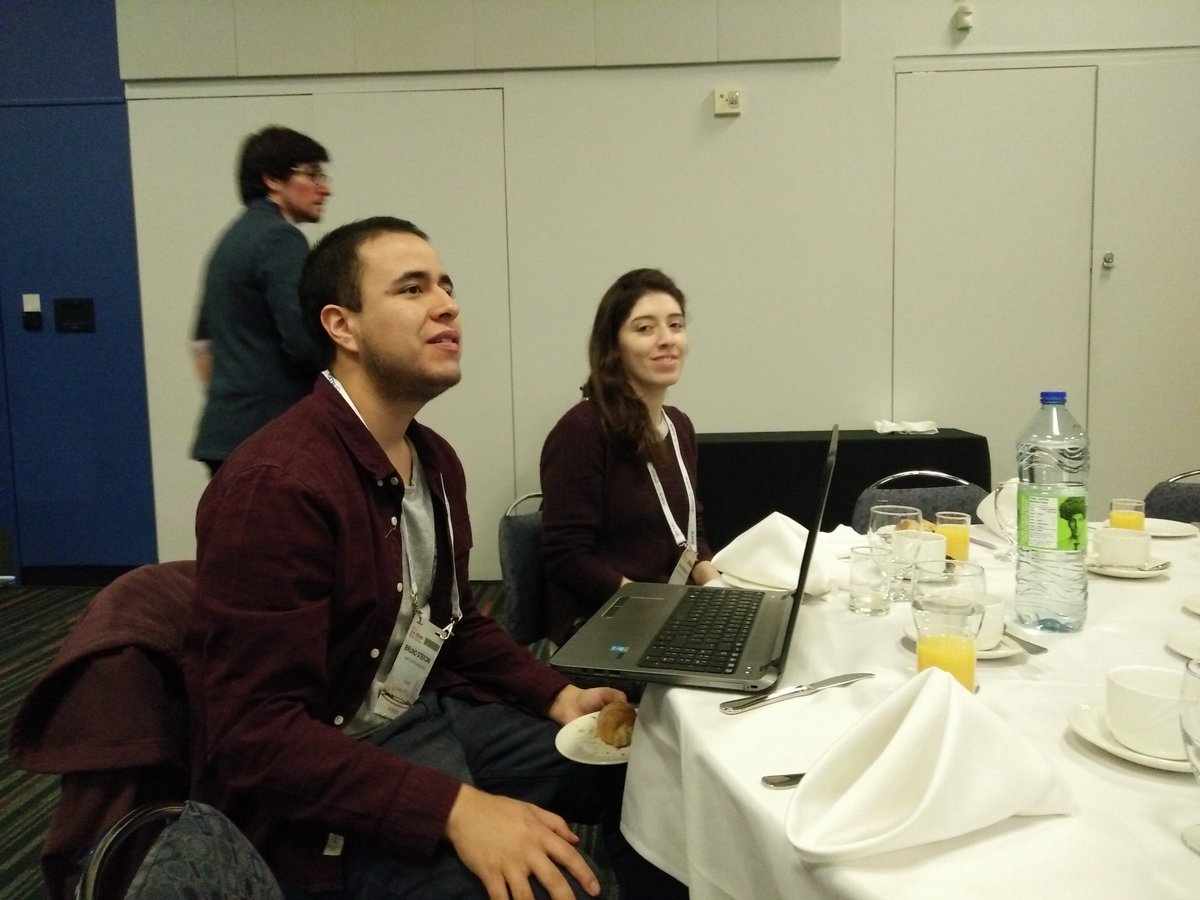 Y4PT's tweet photo. Team #VirtualBusStop getting fuelled up to present in this morning's "Innovation By Design" - Pecha Cucha session #Y4PTHackathon #UITP2017 https://t.co/V0ynouYcra