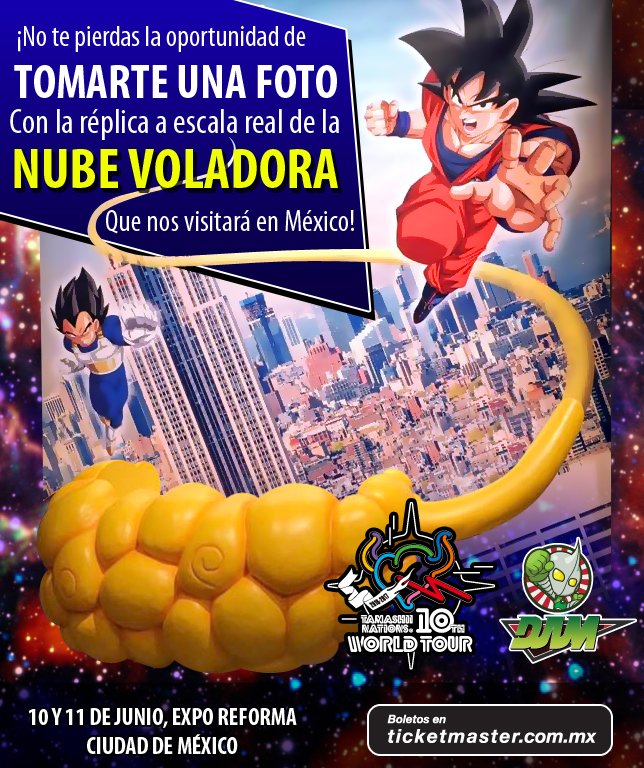 ¡ Solo si tienes un corazón puro podrás subir a tomarte la foto en la nube voladora !
#TAMASHIINATIONSWORLDTOUR